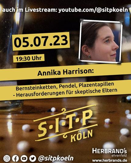 Flyer der Veranstaltung mit kleinem Foto der Vortragenden