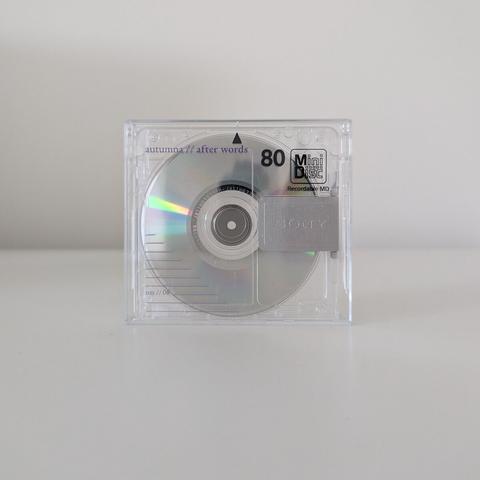 Image of the minidisc version of the autumna album 'after words', released on New York based label Noci Miste