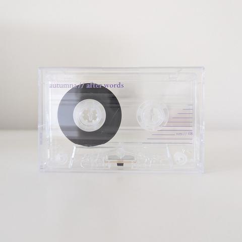 Image of the cassette version of the autumna album 'after words', released on New York based label Noci Miste