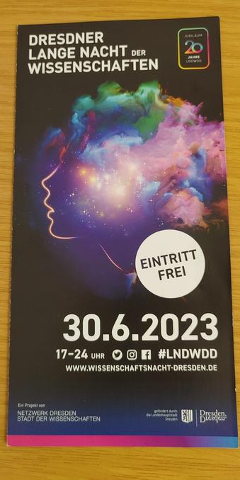 Flyer for Science Night Dresden