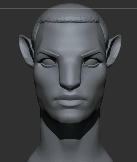 A gray bust of Victor Lopez, a Recombinant marine character from James Camerons Avatar: The way of water.