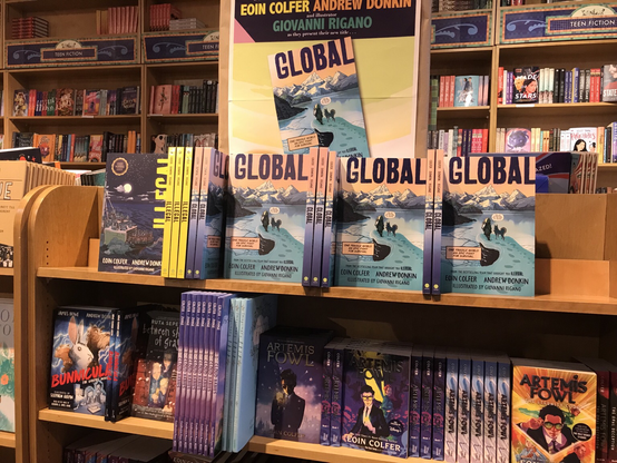 Display of my graphic novels in Books of Wonder in New York.
