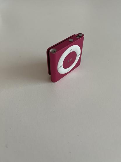 Neat pic of pink Apple iPod Shuffle