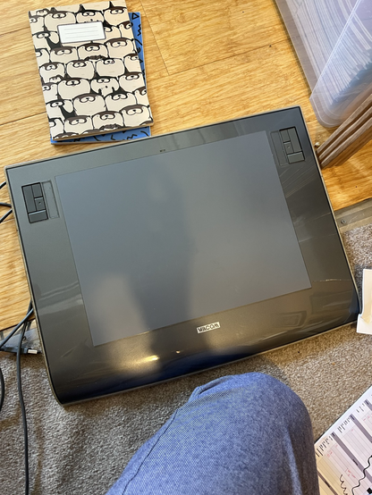 A Wacom intuos 3 graphics tablet.
