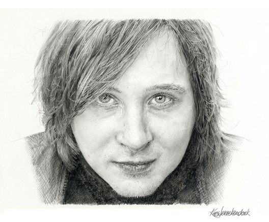 Portrait of singer songwriter Bertolf by Kees Wennekendonk