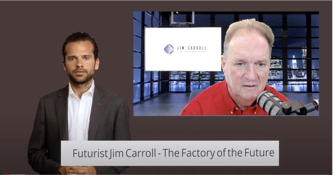 A screenshot of an AI interviewing Jim Carroll