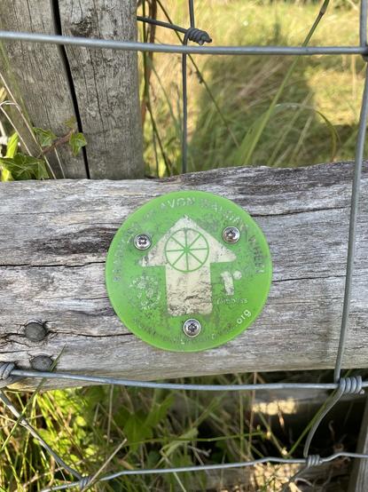 A Waymarker for the Bradford on Avon walking wheel.