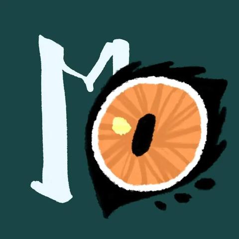 Logótipo do festival MONSTRA
Um M maiúsculo com um olho.