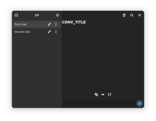 The main window of the new version of Bavarder which is using Libadwaita 1.4 and has a multiple chat mode