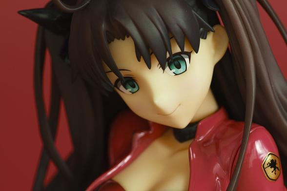 closeup portrait from the shoulders up of a an anime style female with twintails.