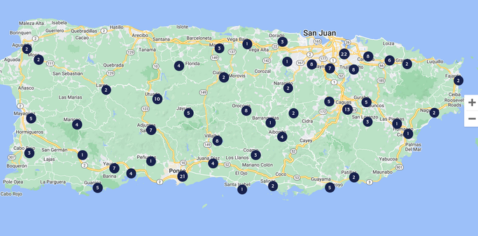 Power outage map of Puerto Rico
