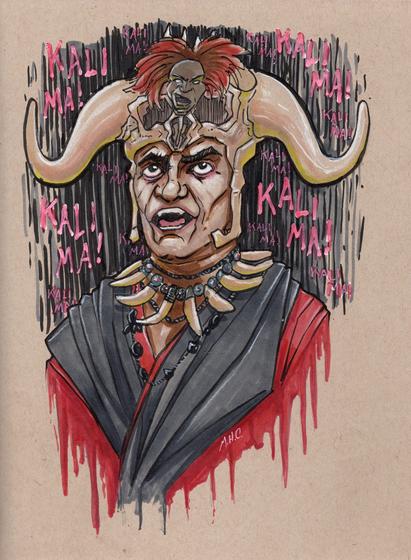 drawing of Mola Ram from "Indiana Jones and the Temple of Doom"