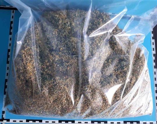 Sogenannte Kräutermischung: Mit synthetischen Cannabinoiden besprühtes Kraut, verpackt in einem Plastikbeutel. Sie fiel unter das Neue-psychoaktive-Stoffe-Gesetz (NpSG).