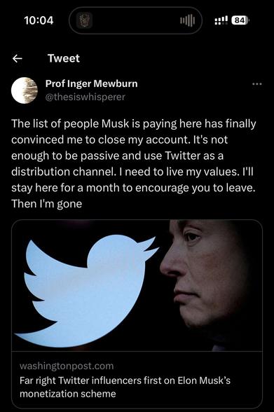 Post to Twitter telling people when I'm lea big and encouraging them to #DeleteTwitter on 13th of August