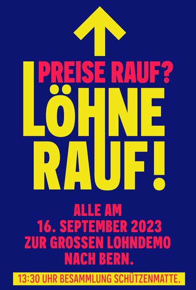 Demo Bern Lohn und Teuerung