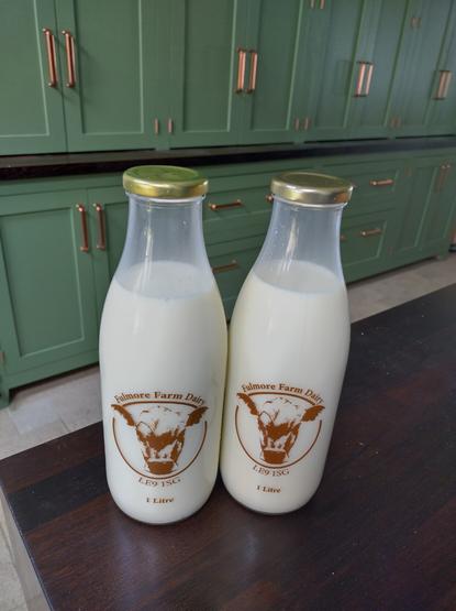 Image showing the litre glass bottles I filled