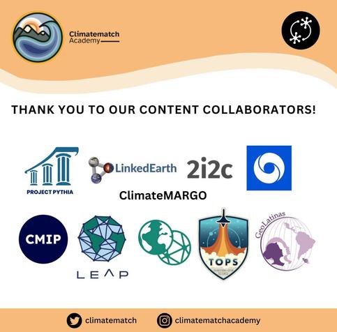 Flyer 
Thank you to our content collaborators!

Logos of all the organizations mentioned in the post above