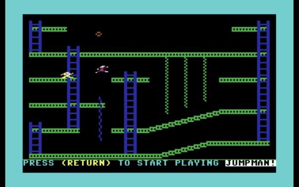 attract mode for Jumpman game on Commodore 64