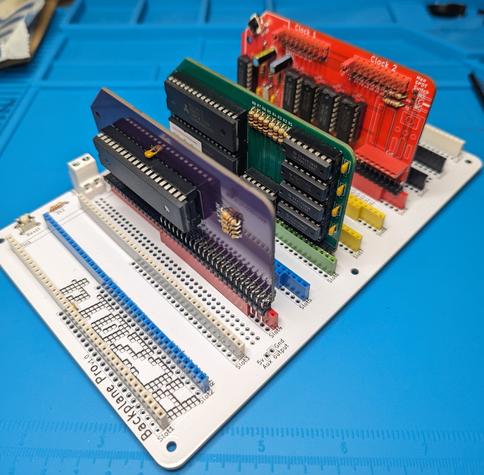 RC2014 Z80 kit now with the completed RTC module installed into the backplane.