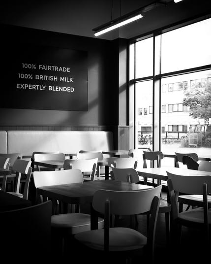 Pic of the hospital M&S caffe in the morning light