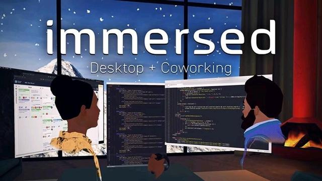 A marketing picture for the VR platform Immersed