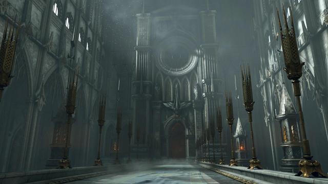 Halls of a castle from Demon's Souls Remake