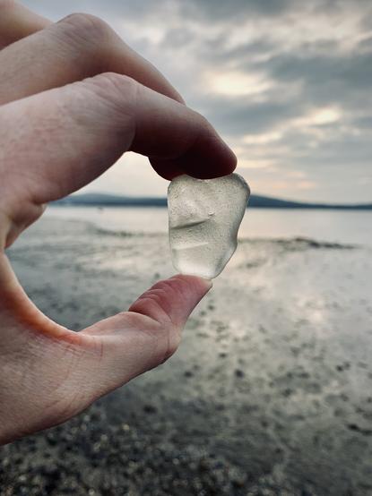 Eroded glass at the beach