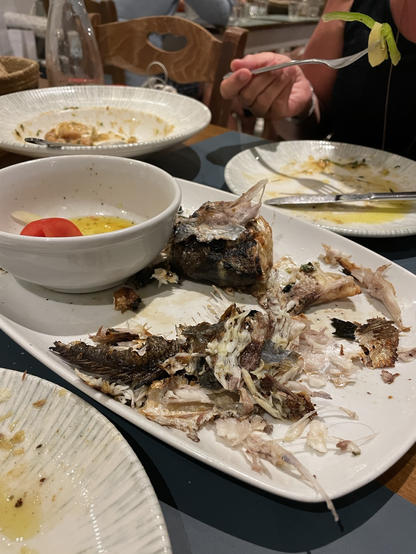 Fish bones from a sea bream