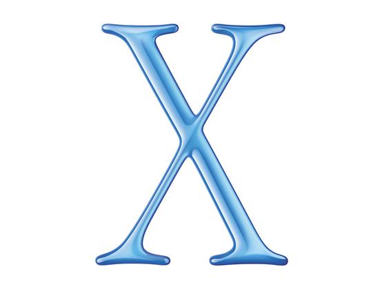 The Aqua X used in early versions of Mac OS X.