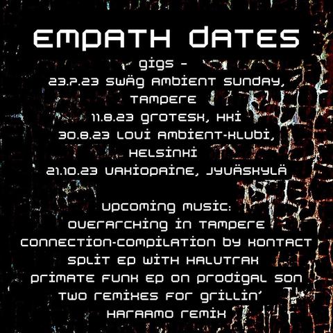 A listing of gigs by Empath a.k.a. Mikko Ihalainen.