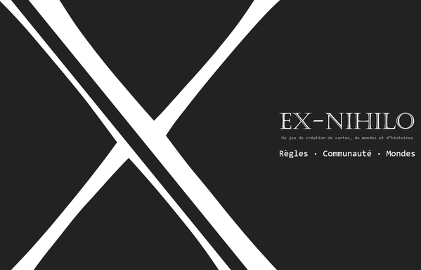 Le logo d'Ex-Nihilo, le jeu de cartes narratif de Romaric.