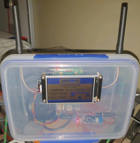 VK5ZSH's lunch box MMDVM dual hat with Nextion enhanced 3.5" display