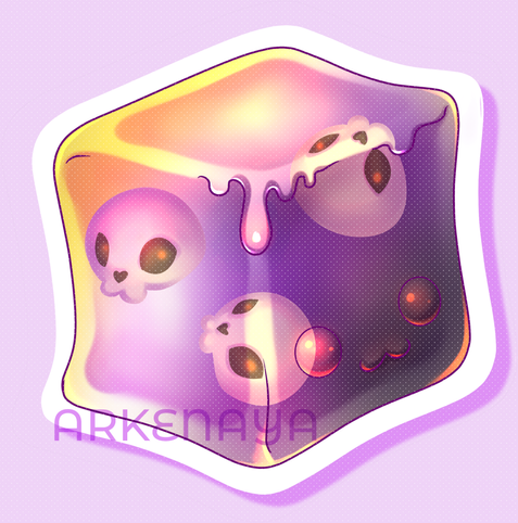 Dnd Gelatinous cube with non binary flag colors