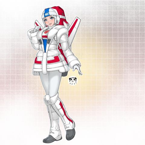 G1 Skyfire in the style of Shunya Yamashita's Bishoujo designs for Kotobukiya