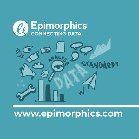 light blue background with decorative data themed sketch icons and the Epimorphics connecting data logo and www.epimorphics.com link