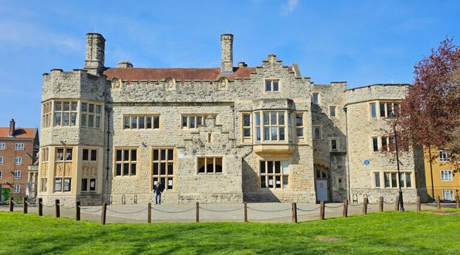 Image from the IanVisits website showing the rear elevation of the castle. It appears to be clad white stone.