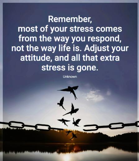 Remember most of your stress comes...