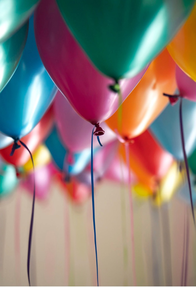Multi coloured balloons