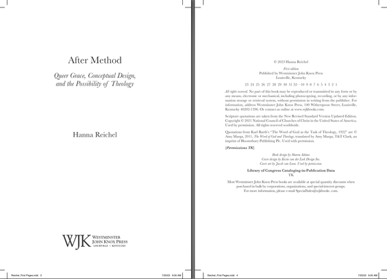 screen shot of title page and impressum of upcoming book After Method