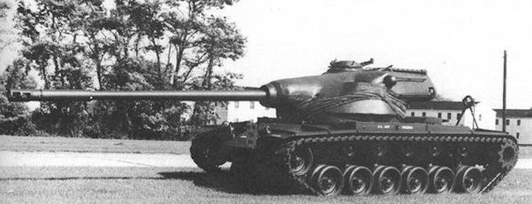 The T54 was a series of prototype American medium tanks based on the M48 Patton chassis. Three turret variations all armed with a 105mm gun were evaluated:

T54 with a standard turret and auto-loader
T54E1 with an oscillating turret and autoloader
T54E2 with a standard turret and human loader
The project was abandoned in 1957 in favour of the T95 medium tank