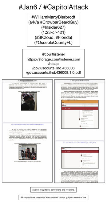 Screenshot of pages from court document pertaining to William Marty Bierbrodt (of St. Cloud, Florida).