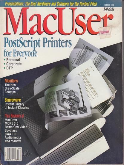 Portada de la revista MacUser Octubre 1990