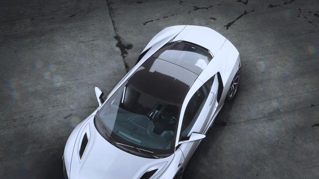 Top down three quarter perspective of a Acura NSX 2023 in NFS Unbound
