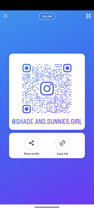QR code leading to my Instagram