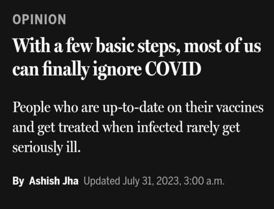 screenshot of a bullshit Opinion piece for the Boston Globe by minimizer extroidinaire Ashish Jha

The archive article is linked & its full of so many lies, I don’t even know where to begin…