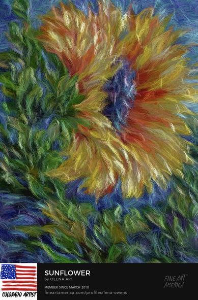 Contemporary Sunflower This artwork has the potential to become a statement piece in your home or office, showcasing your love for contemporary art and your appreciation for the beauty of nature. Consider this stunning "Sunflower" painting for your next art acquisition and elevate your space with a touch of sophistication and style.=