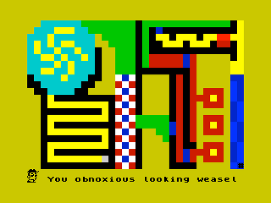 captura de tela do jogo retrô, em amarelo