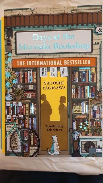 Cover of Japanese novel (translated into English), Days at the Morisaki Bookshop
