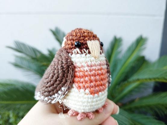 Pajarito de amigurumi