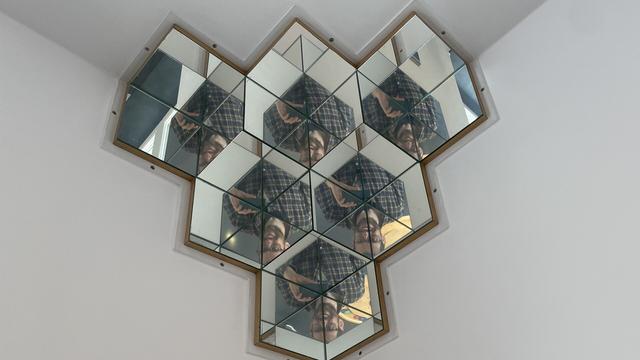 Mirrors with me reflected.